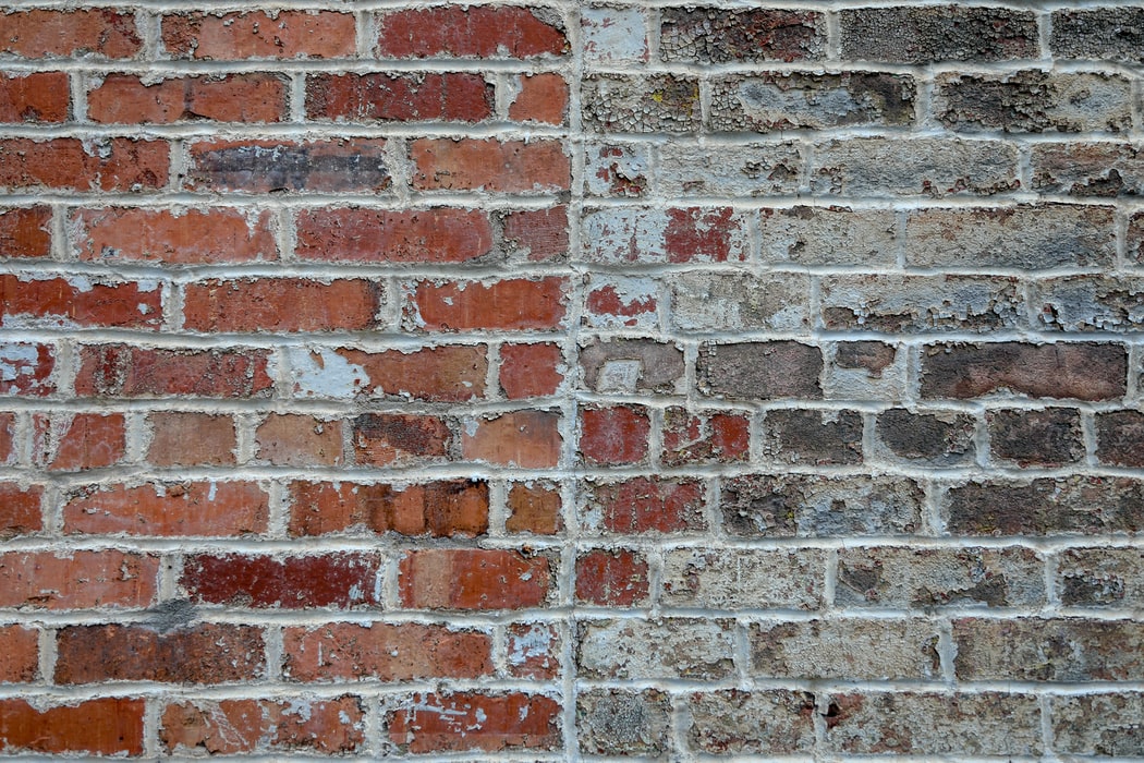a brick wall in downtown Joplin Missouri