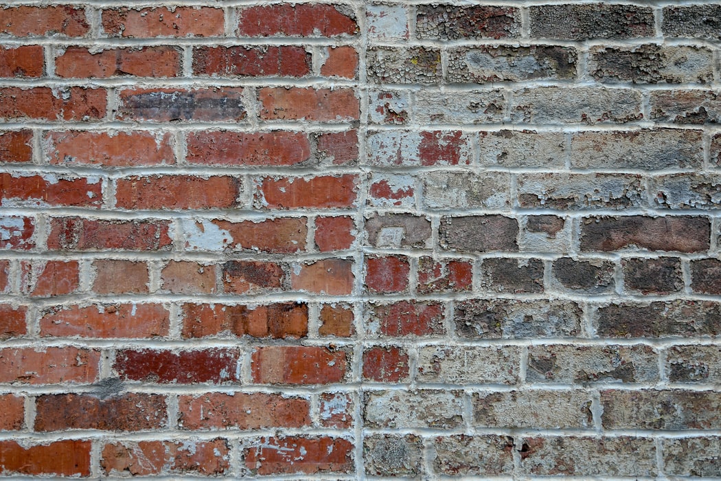 a brick wall in downtown Joplin Missouri