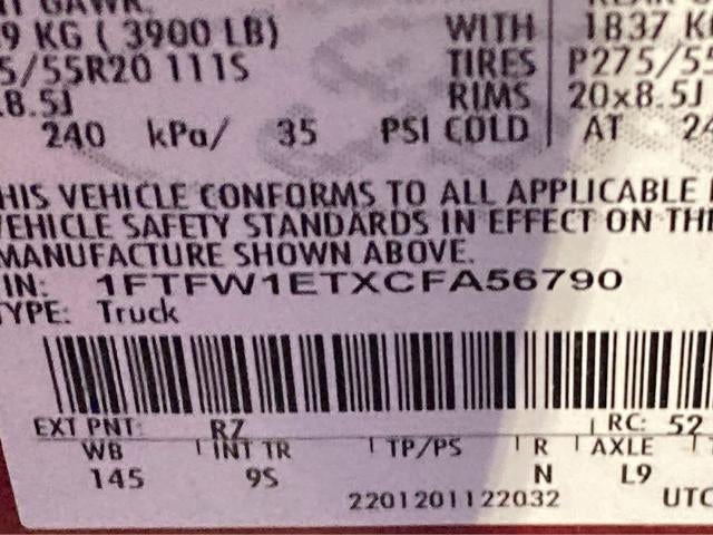 2012 Ford F-150 Platinum