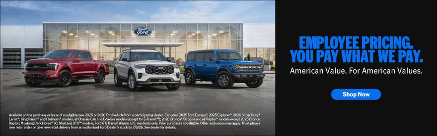 Employee Pricing. You Pay What We Pay. American Value. For American Values. 