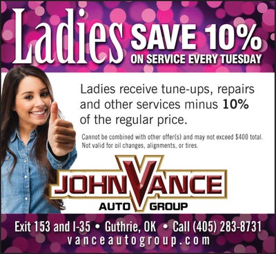 Ladies Save 10% on Service Every Tuesday!